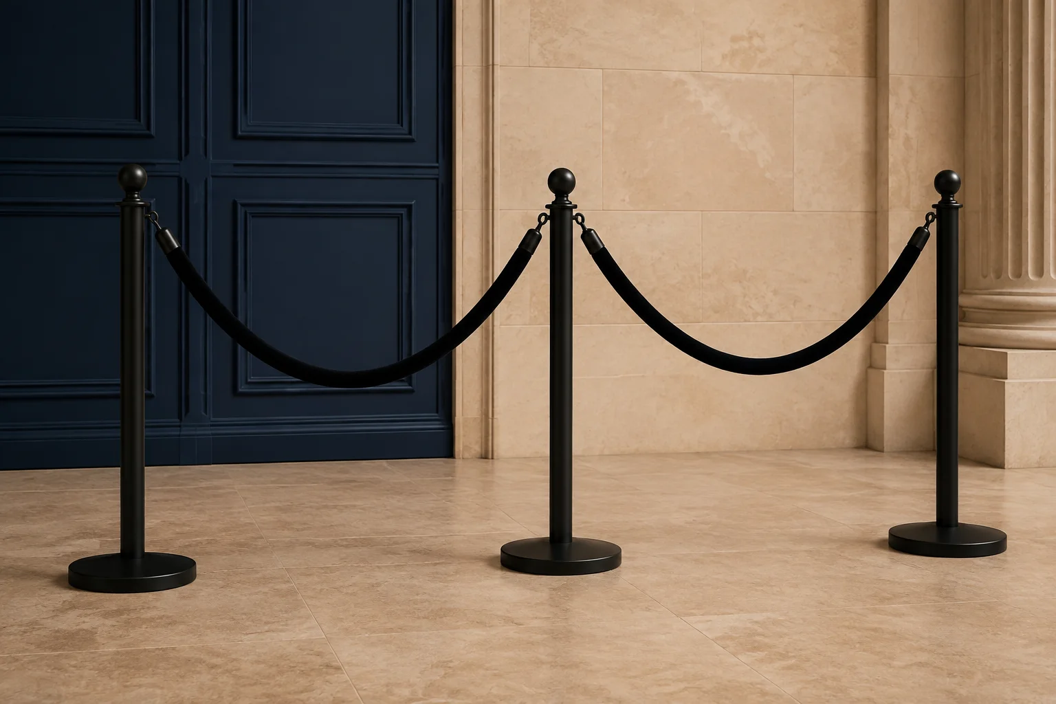 Black Rope Stanchions rental equipment