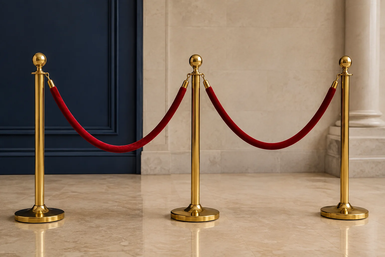 Velvet rope stanchions